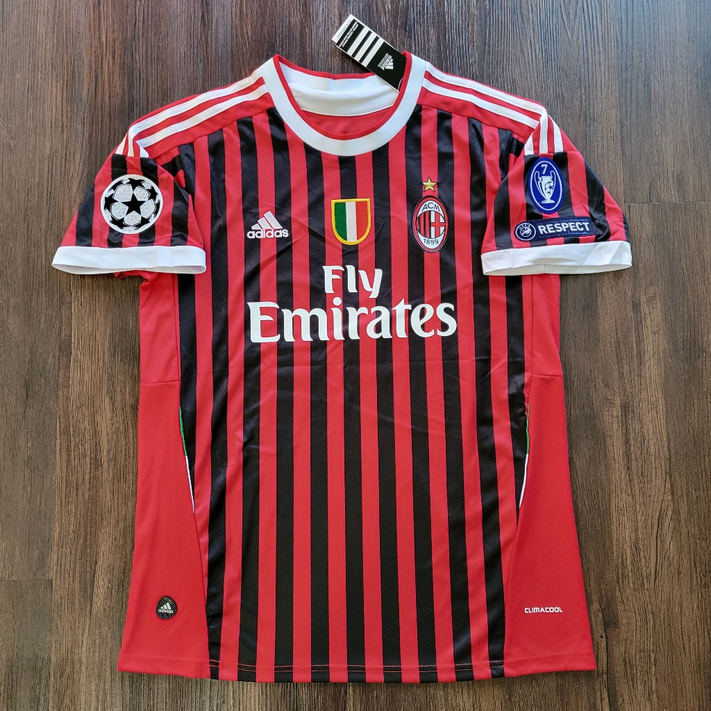 Zlatan Ibrahimovic Ac Milan New Men's Champions League Home Soccer Jersey